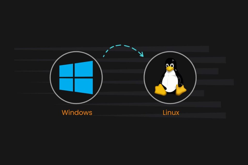 Windows to Linux Migration logos